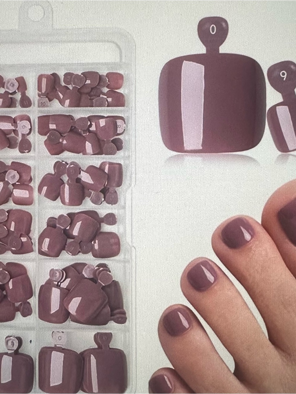 Dusty pink Press-On Toenails 120 pcs